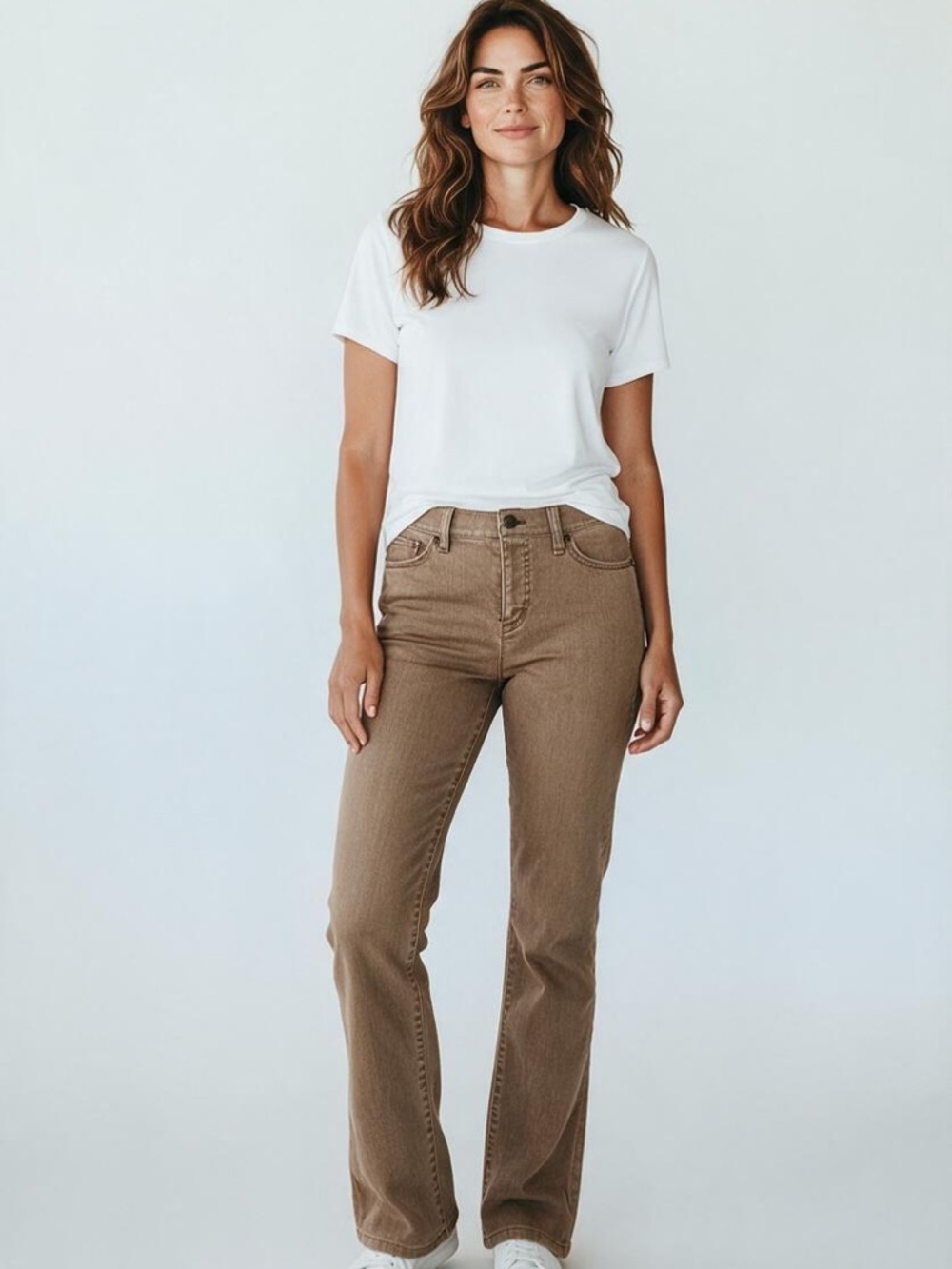 Ralph Lauren Women’s Straight Leg Jeans in Brown Wash